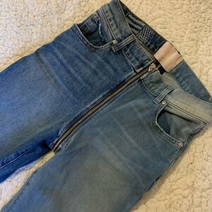 Revice zipper jeans 2 tone